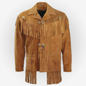 Mens Suede Fringe Leather Jacket