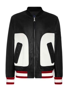 Men's Black And White Bomber Jacket