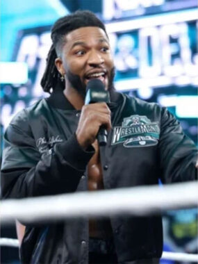 Trick Williams WrestleMania 40 Black Bomber Jacket