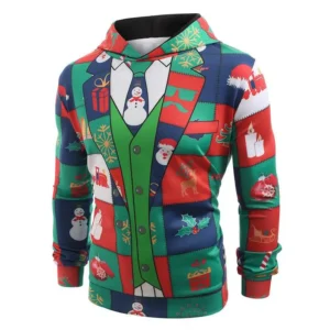 Mens-Casual-Christmas-Pullover-Hooded-Sweatshirts