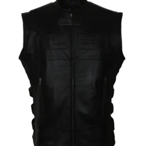 Mens-Icon-Skull-Black-Leather-Regulator-Motorcycle-Racing-Riding-D30-Black-Club-Leather-