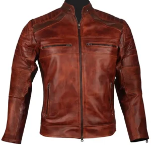 Mens-Vintage-Cafe-Racer-Biker-Genuine-Leather-Jacket